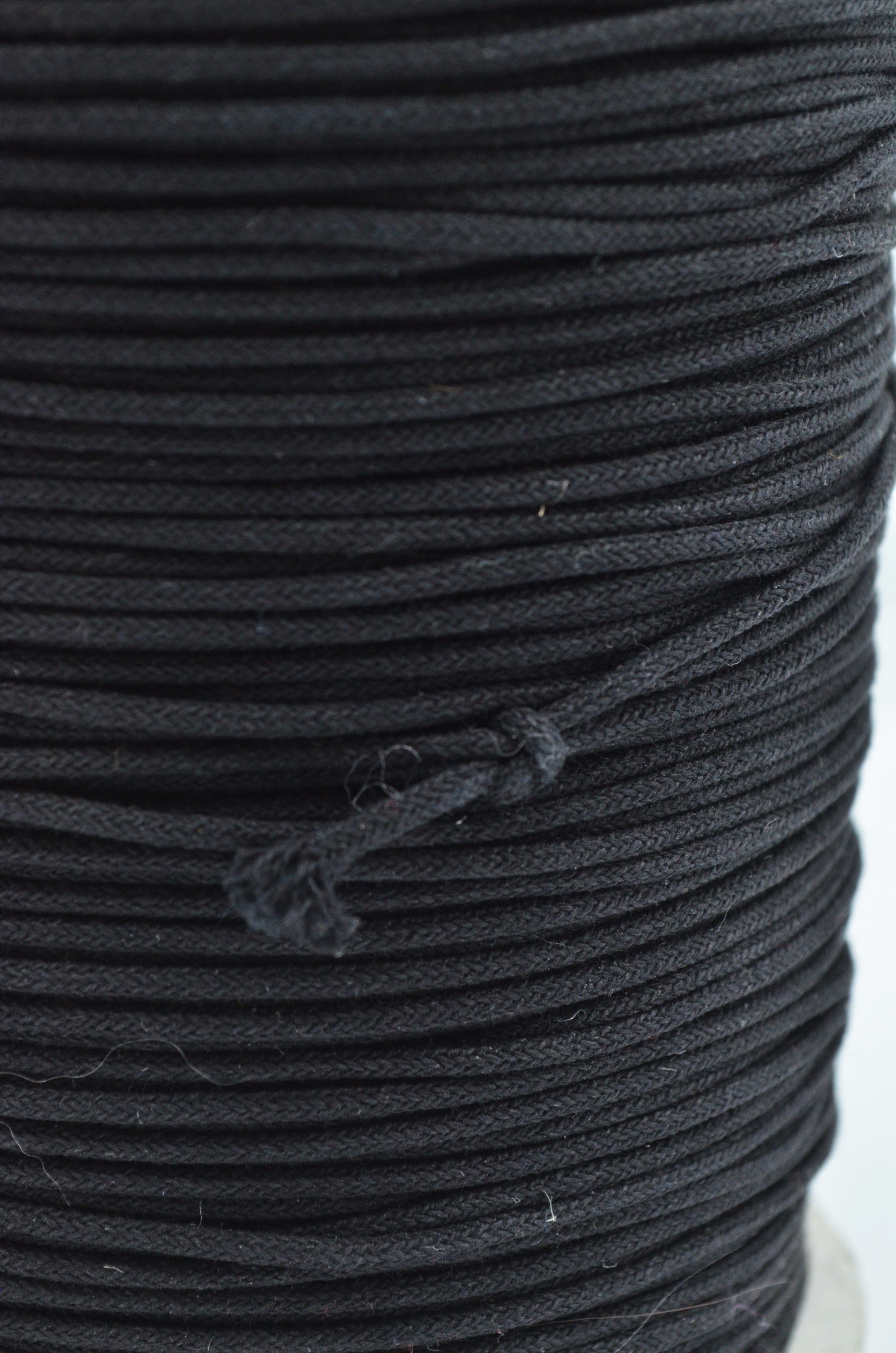 Snur De Bumbac 2mm, Negru