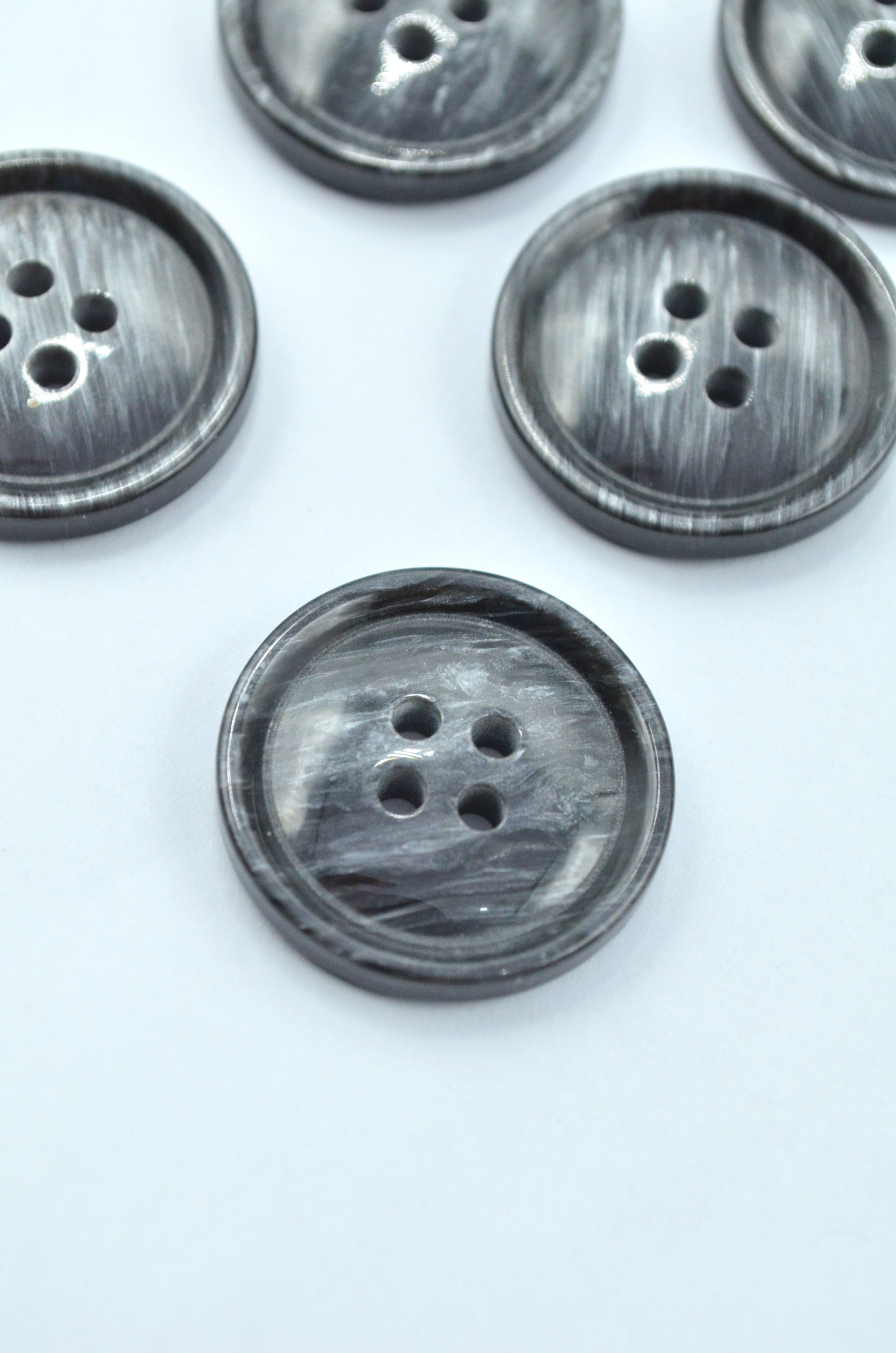 Nasturi De Plastic 22mm, Gri Inchis