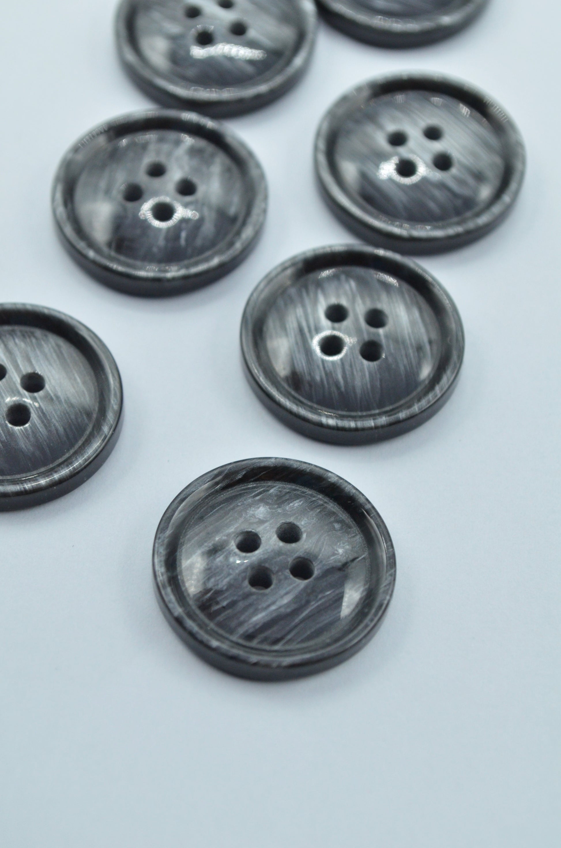 Nasturi De Plastic 22mm, Gri Inchis