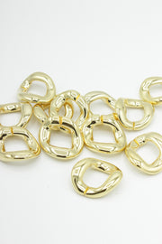 Zale De Plastic, 30 x 32mm Auriu